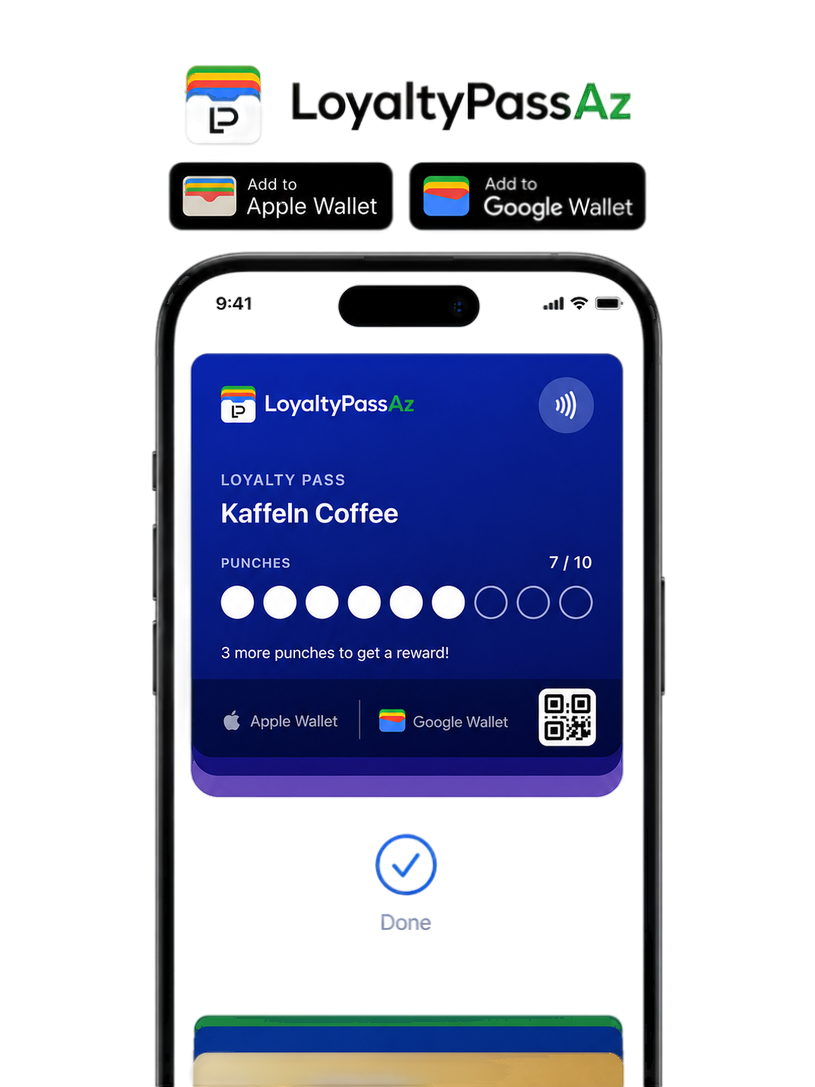 Loyallıq kartı iPhonedə Apple Wallet-da